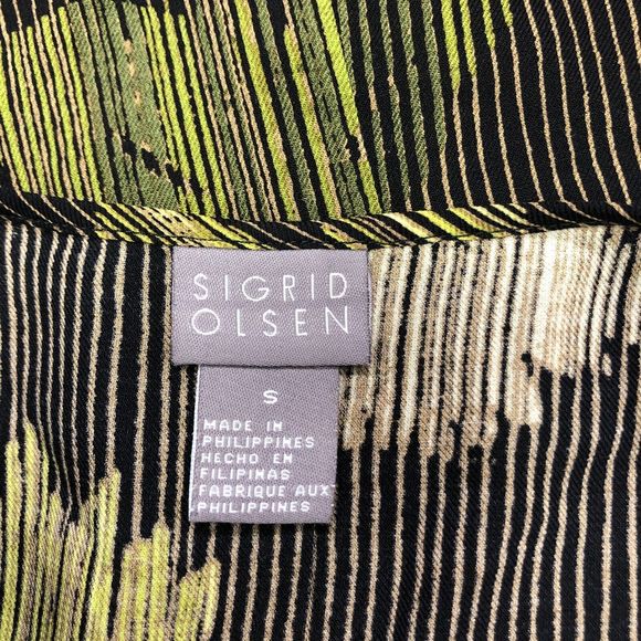 Sigrid Olsen Women Blouse Top Button Shirt Size Small Wool Silk Floral B243 -13 - Picture 5 of 14